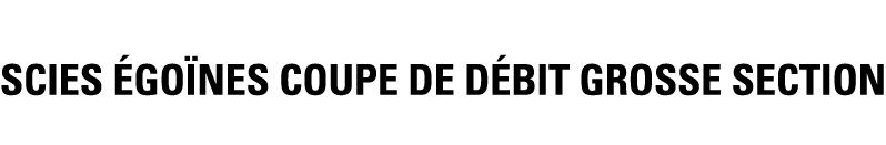 SCIEs éGOÏNES COUPE DE DéBIT GROSSE SECTION 