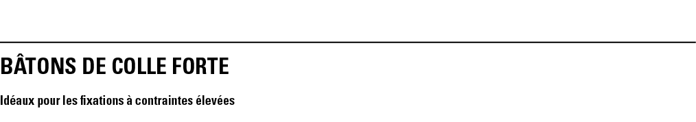 BÂTONS DE COLLE FORTE Idéaux pour les fixations à contraintes élevées