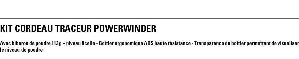 KIT CORDEAU TRACEUR POWERWINDER Avec biberon de poudre 113 g + niveau ficelle - Boîtier ergonomique ABS haute résista   