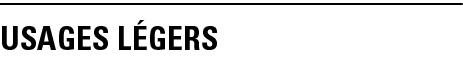 USAGES LéGERS