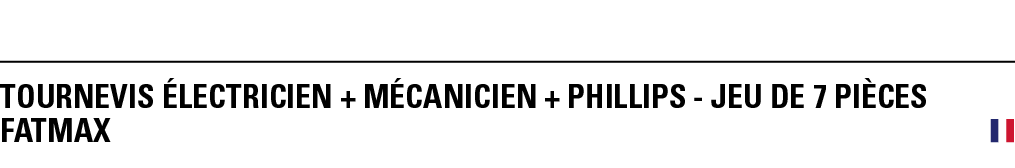 TOURNEVIS éLECTRICIEN + MéCANICIEN + PHILLIPS - JEU DE 7 PièCeS FATMAX 