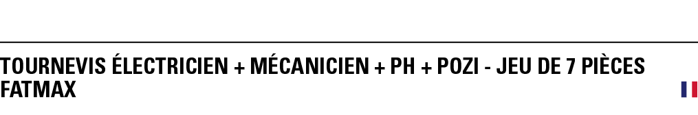 TOURNEVIS éLECTRICIEN + MéCANICIEN + PH + POZI - JEU DE 7 PièCeS FATMAX 