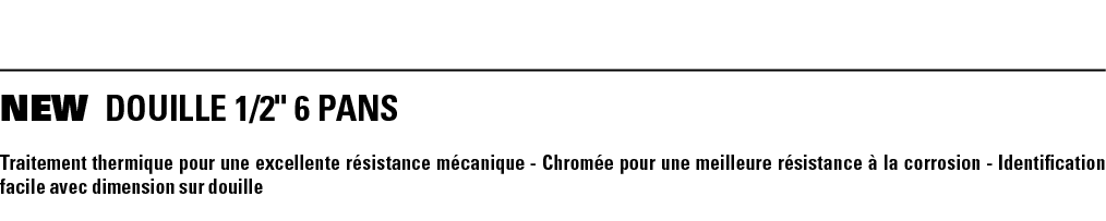 NEW DOUILLE 1 2   6 PANS Traitement thermique pour une excellente résistance mécanique - Chromée pour une meilleure r   