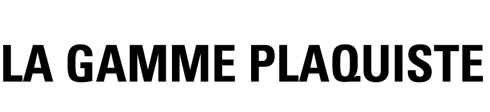  LA GAMME PLAQUISTE
