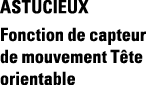 Astucieux Fonction de capteur de mouvement Tête orientable