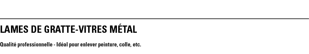 LAMES DE GRATTE-VITRES MÉTAL Qualité professionnelle - Idéal pour enlever peinture, colle, etc 